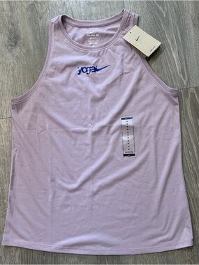 NWT Nike Tee Dri Fit Sleeveless Tank Top Women's Medium Purple Gym Yoga
